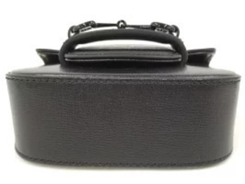 Gucci Bag Shoulder Horsebit Black Leather Sherry - Picture 4 of 9
